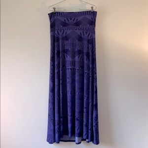LuLaRoe Maxi skirt, blue/purple